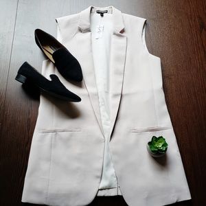 EXPRESS NWT Blush Pink Sleeveless Open Blazer